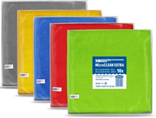 Bonuspro Microclean Extra Kendő 40X40Cm, 10Db/Csg Piros