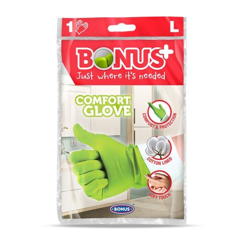 Bonus+ Komfort Gumikesztyű L