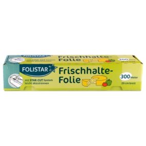   Folistar Frissentartó Fólia 300M/29Cm Tépőéllel Ellátott Dobozban, Vágókéssel