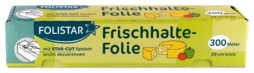 Folistar Frissentartó Fólia 300M/29Cm Tépőéllel Ellátott Dobozban, Vágókéssel (6Tek/Karton)