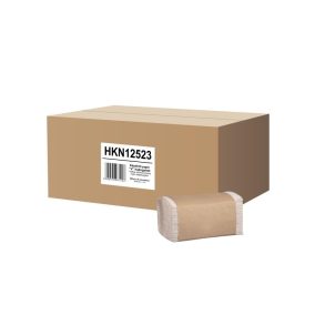   Kéztörlő 1 Rétegű, V Hajtogatott, Natúr, 25X23Cm, Recy, 250Lap/Csg, 20Csg/Karton