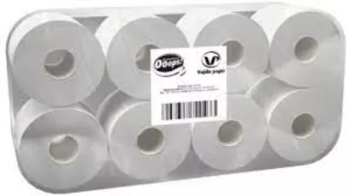 Ooops! Toalettpapír Kistekercses 2R., Hófehér, 200Lap/Tek, 8Tek/Csg, 8Csg/Karton, 33Karton/Raklap