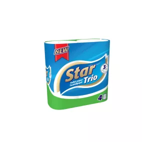   Star Toalettpapír Kistekercses 3R., Hófehér, 90Lap/Tek, 4Tek/Csg, 16Csg/Karton, 33Karton/Raklap - Kifutó Termék