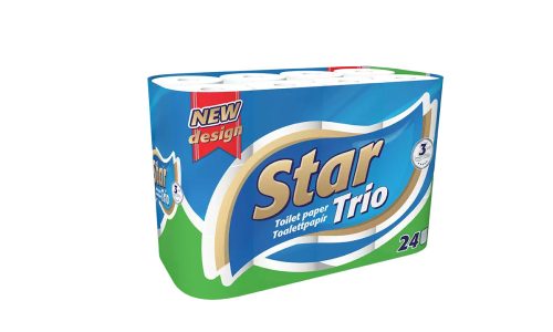 Star Toalettpapír Kistekercses 3R., Hófehér, 90Lap, 24Tek/Csg, 4Csg/Karton, 18Karton/Raklap