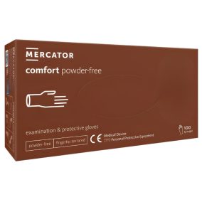  Mercator Gumikesztyű Comfort Powder-Free Latex Púdermentes Vizsgálókesztyű "Xl"