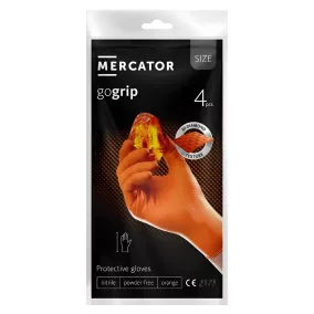   Mercator Gumikesztyű Gogrip Orange A'4 Nitril Védőkesztyű Narancs Púdermentes, Gyémánt Textúrált "Xxl"