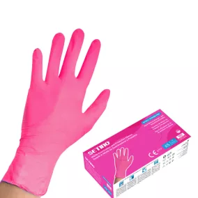 Setino Gumikesztyű Nitril - 3.5G  Pink "M"