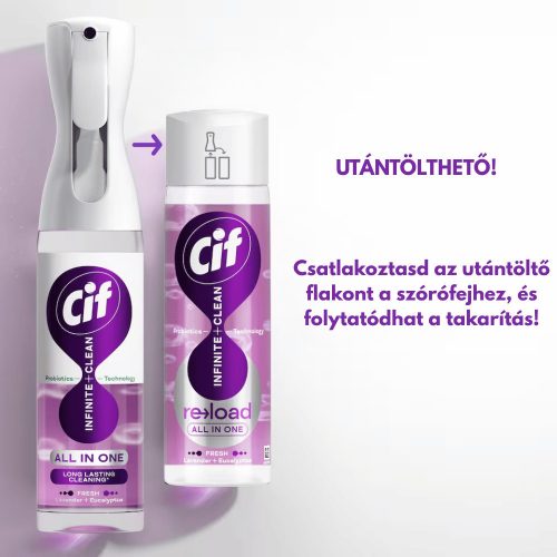 Cif Infinite+Clean All In One Tisztítóspray 280Ml Fresh Levendula & Eucaliptus