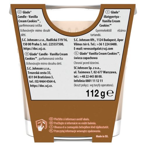 Glade Illatgyertya 112G Vanilla Cream Cookies