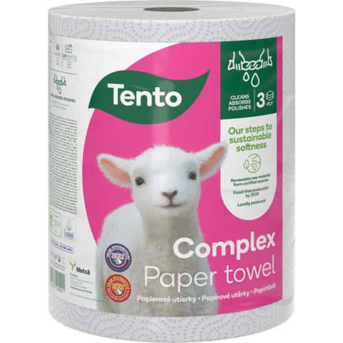 Tento Complex 3In1 3 Rétegű Extra Nedvszívó Papírtörlő (8 Tekercs/ Zsugor)