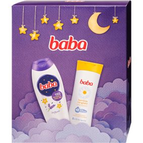   Baba Ajándékcsomag, Baba Jóéjtpuszi Tusfürdő 400Ml + Baba Kamillás Nyugtató Testápoló 400Ml