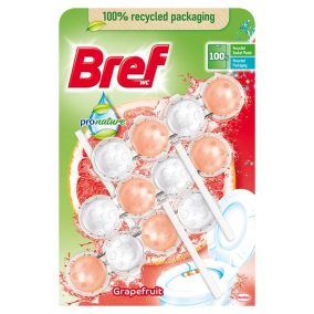   Bref Pro Nature Wc Tisztító, Golyós Mega Pack, 3Db-Os  3X50G Grapefruit