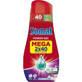  Somat All In 1 Power Gel Hygienic Freshness Gépi Mosogatószer Gél 80 Mosogatás 2 X 720 Ml