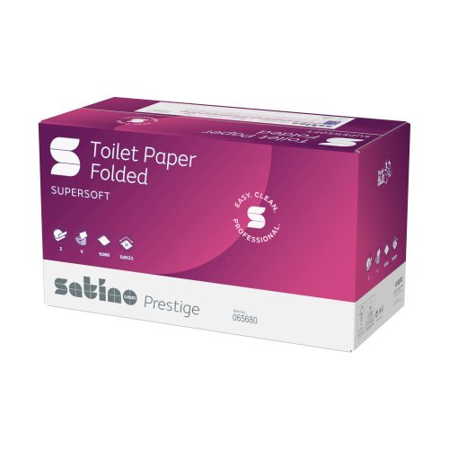 Satino Wepa Prestige Hajtogatott Toalettpapír (T3) Cellulóz 2 Réteg, 9,8X21Cm, 30X300 Lap/Karton