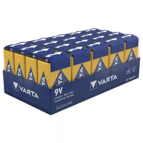 Varta Industrial Pro 9V Alkáli Elem, 640 Mah (20Db/Karton)