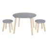 Jabadabado Fa asztal két székkel- Ezüstszürke