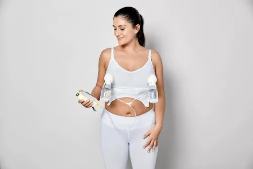 MEDELA Melltartó 3 az 1-ben szoptatáshoz és fejéshez, fehér XXL