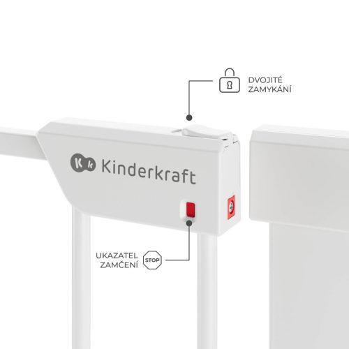 KINDERKRAFT Biztonsági ajtórács Safe Snap Fehér