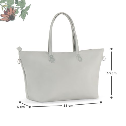 KINDERKRAFT SELECT Pelenkázótáska Treasurebag Light Grey Nature Vibes, Premium