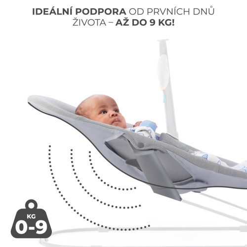 KINDERKRAFT Hojdacie lehátko Calmee Happy Shapes 0m+, do 9kg