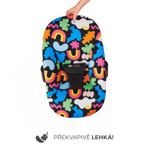 KINDERKRAFT Hojdacie lehátko Calmee Happy Shapes 0m+, do 9kg