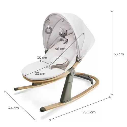 KINDERKRAFT Elsa nyugágy szürke, 9 kg-ig