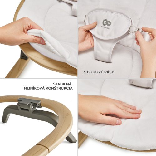 KINDERKRAFT Elsu Grey pihenőszék, 9 kg-ig