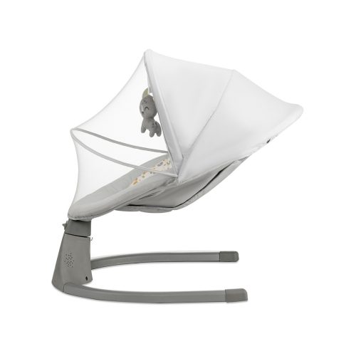 KINDERKRAFT Pihenőszék hintával és dallammal 2 az 1-ben Lumi, 9 kg-ig, Premium Light Grey