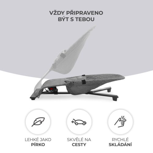 KINDERKRAFT Pihenőszék hintázó Mimi Grey, 9 kg-ig