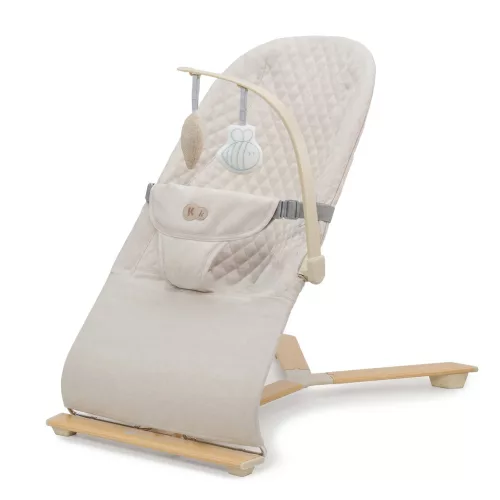 KINDERKRAFT Pihenőszék hintázó Mimi Beige wood, do 9 kg