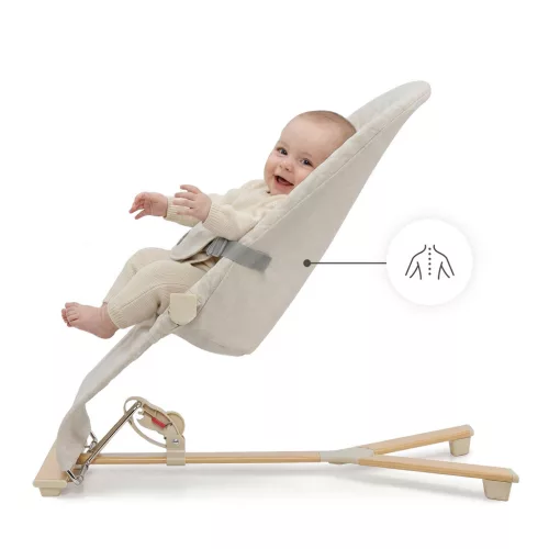 KINDERKRAFT Pihenőszék hintázó Mimi Beige wood, do 9 kg