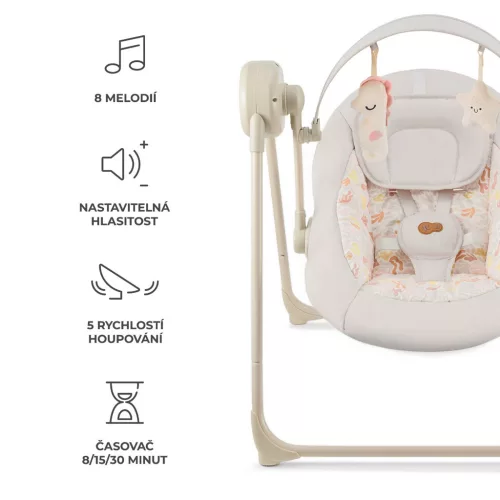 KINDERKRAFT Ugrálóvárak és hintaszékek SWINGEE BEIGE