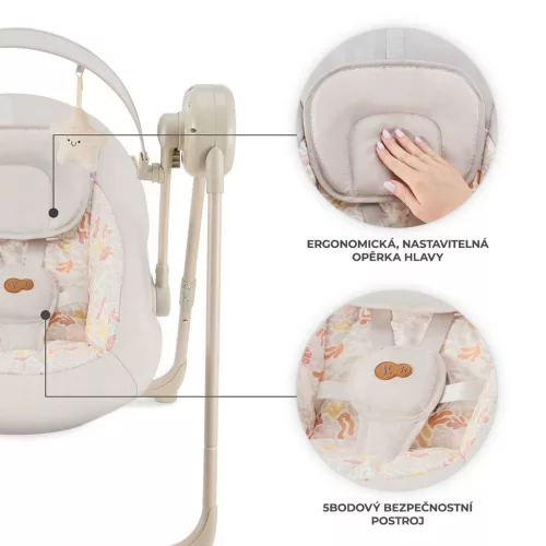 KINDERKRAFT Ugrálóvárak és hintaszékek SWINGEE BEIGE