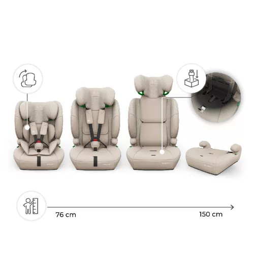KINDERKRAFT Autósülés Comfort Up 2 Plus i-Size (76-150 cm) Beige