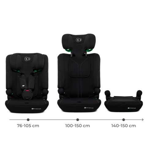 KINDERKRAFT Autósülés I-Comfy i-Size (76-tól 150 cm-ig) Fekete