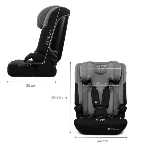KINDERKRAFT Autósülés I-Comfy i-Size (76-150 cm) Sötétszürke