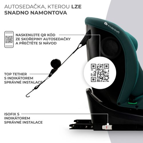 KINDERKRAFT Autósülés I-Grow I-size 40-150 cm Kék