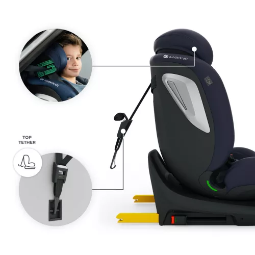 KINDERKRAFT Autósülés i-Grow 2 Plus (40-150 cm) Navy