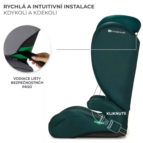 KINDERKRAFT Autósülés i-Spark i-Size 100-150 cm Zöld