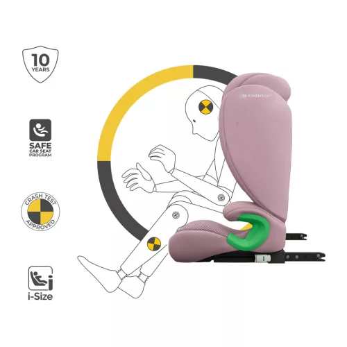 KINDERKRAFT Autósülés Junior Fix 2 Plus (100-150 cm) Pink