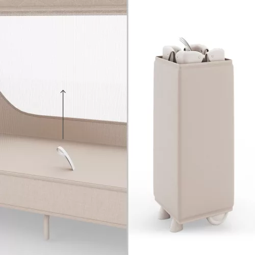KINDERKRAFT Utazóágy LEODY UP Beige