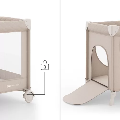KINDERKRAFT Utazóágy LEODY UP Beige