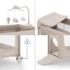 KINDERKRAFT Utazóágy LEODY UP Beige kiegészítőkkel