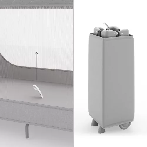 KINDERKRAFT Utazóágy LEODY UP Grey