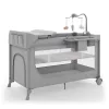 KINDERKRAFT Utazóágy LEODY UP Grey kiegészítőkkel