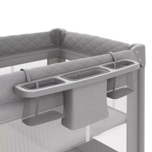 KINDERKRAFT Utazóágy LEODY UP Grey kiegészítőkkel