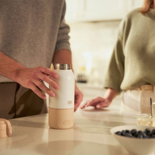 KINDERKRAFT Utazó tejmelegítő és termosz 2 az 1-ben Gaja Bézs