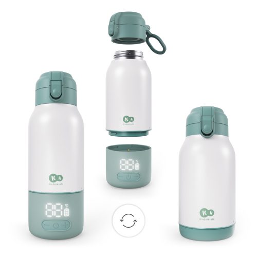 KINDERKRAFT Utazó tejmelegítő és termosz 2 az 1-ben Gaja Green