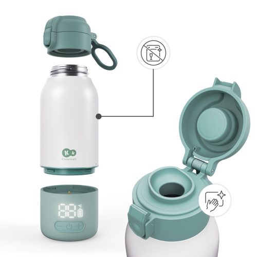 KINDERKRAFT Utazó tejmelegítő és termosz 2 az 1-ben Gaja Green