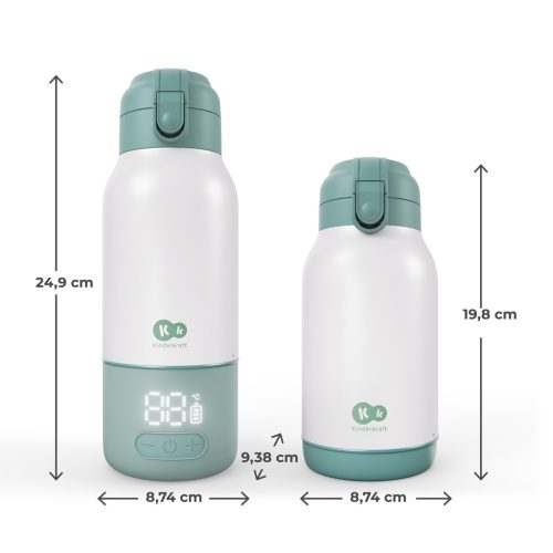KINDERKRAFT Utazó tejmelegítő és termosz 2 az 1-ben Gaja Green